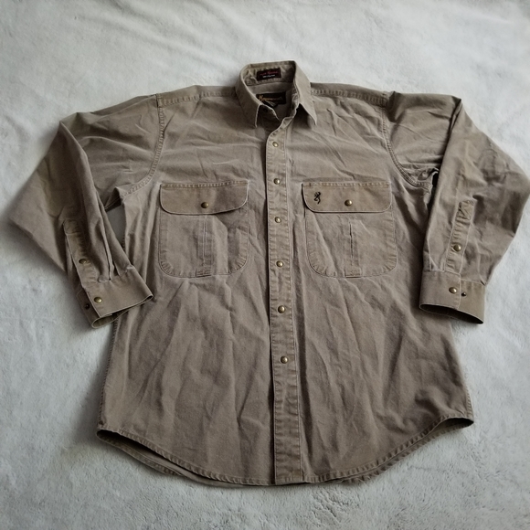 BROWNING Hunting Shirt 100% Cotton Size M - Picture 5 of 12
